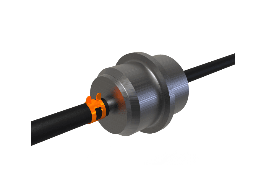 engine fuel filter with ctl hose clamp